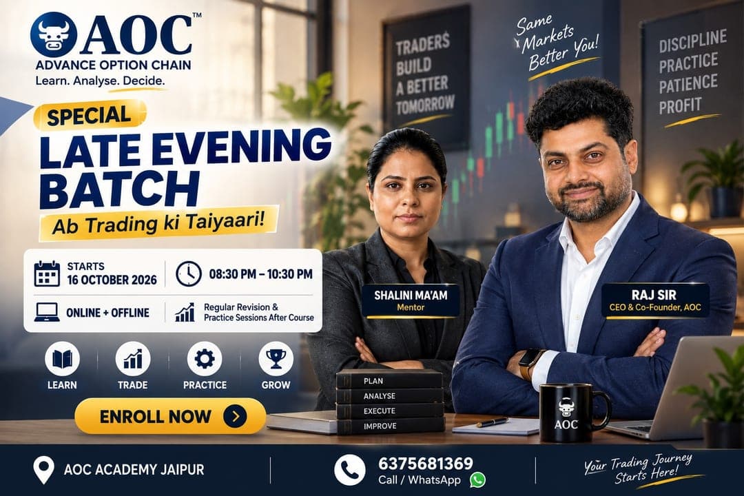 October 2026 | EVENING BATCH | AOC ACADEMY JAIPUR | BY SHALINI SHARMA | BASIC TO ADVANCE TRAINING AND MENTORSHIP 